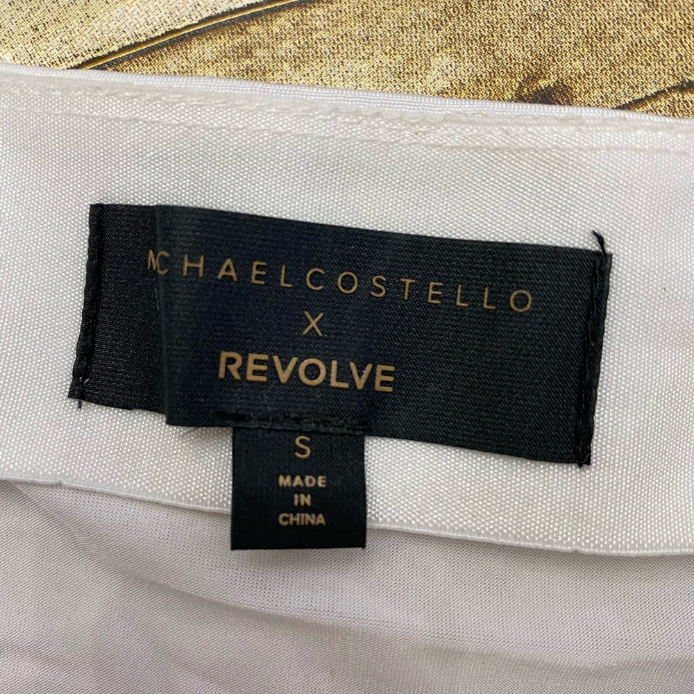 NWOT Michael Costello Women's White X Revolve Leah Maxi Skirt - Picture 6 of 6